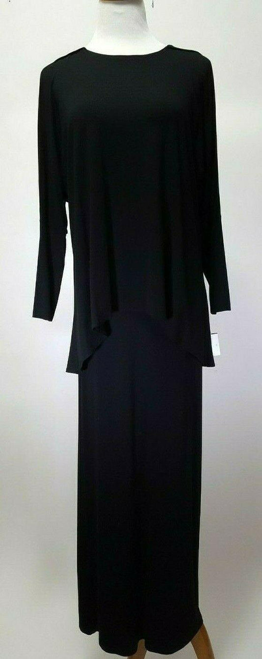 TESTIMONY LOS ANGELES Black Cape Maxi Dress Rayon Blend Size S - SVNYFancy