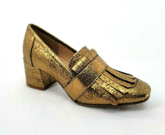 Kenneth Cole New York Women's Macey Kiltie Toe Dress Pump Square Toe Gold  Sz 5 - SVNYFancy