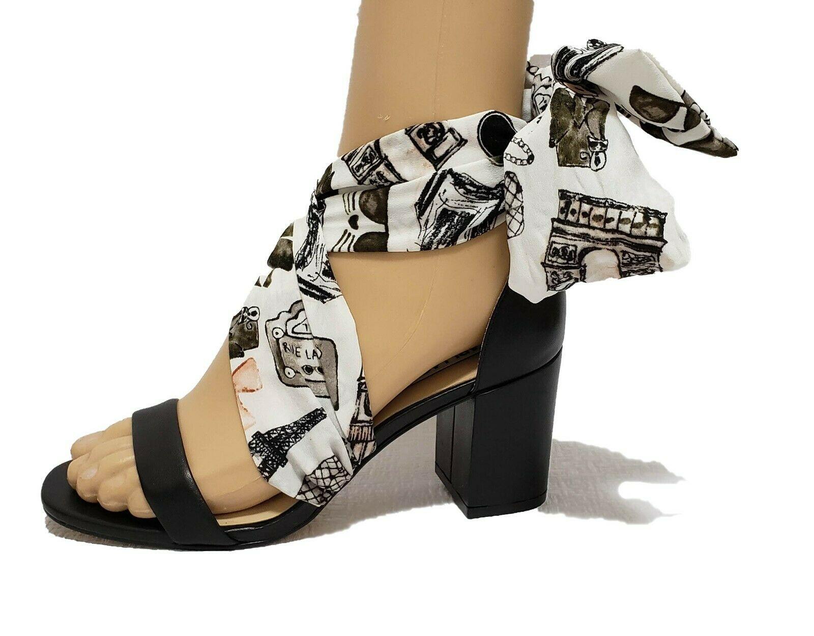 KARL LAGERFELD Leather Pump Sandals Shoes Ankle Wrap Size 6 - SVNYFancy