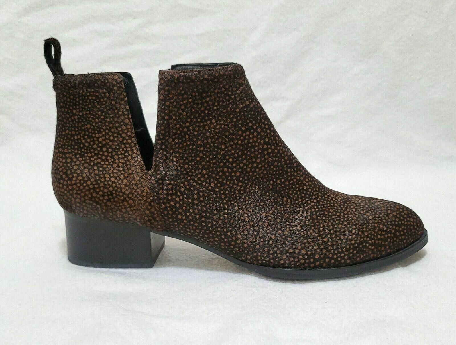 Jeffrey Campbell Muskrat Lo Real Fur From Cow Brown Bootie Size US 11 - SVNYFancy