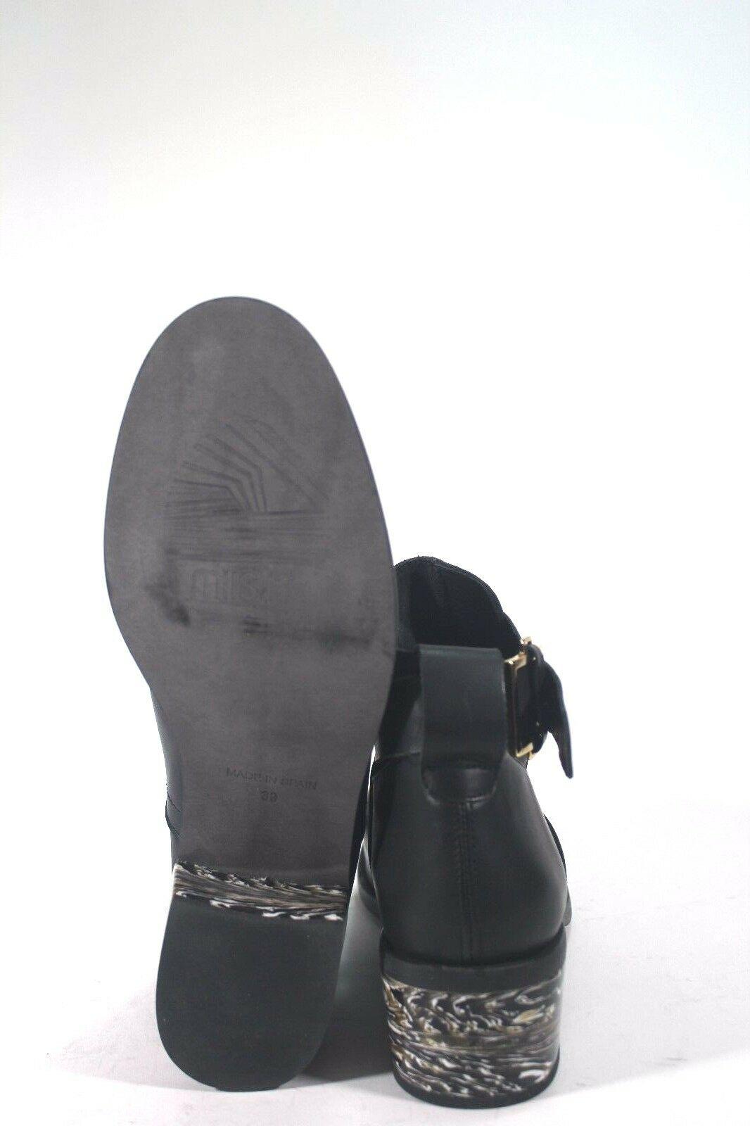 Miista Clarissa Black Womens Leather Ankle Boots Size 39 - SVNYFancy