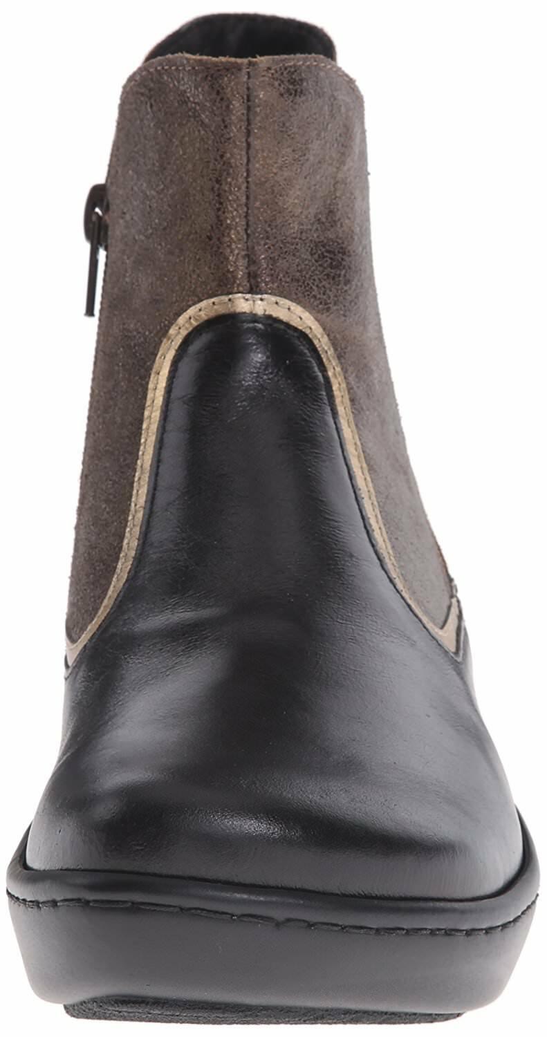 Naot Surge Ankle Boot Leather Bootie  Black Bronze Brass EUR 35 - SVNYFancy