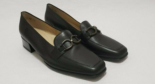 ara Women's Leather Black Loafers Relax Comfort Casual Shoes Size US 11 H  Wide - SVNYFancy