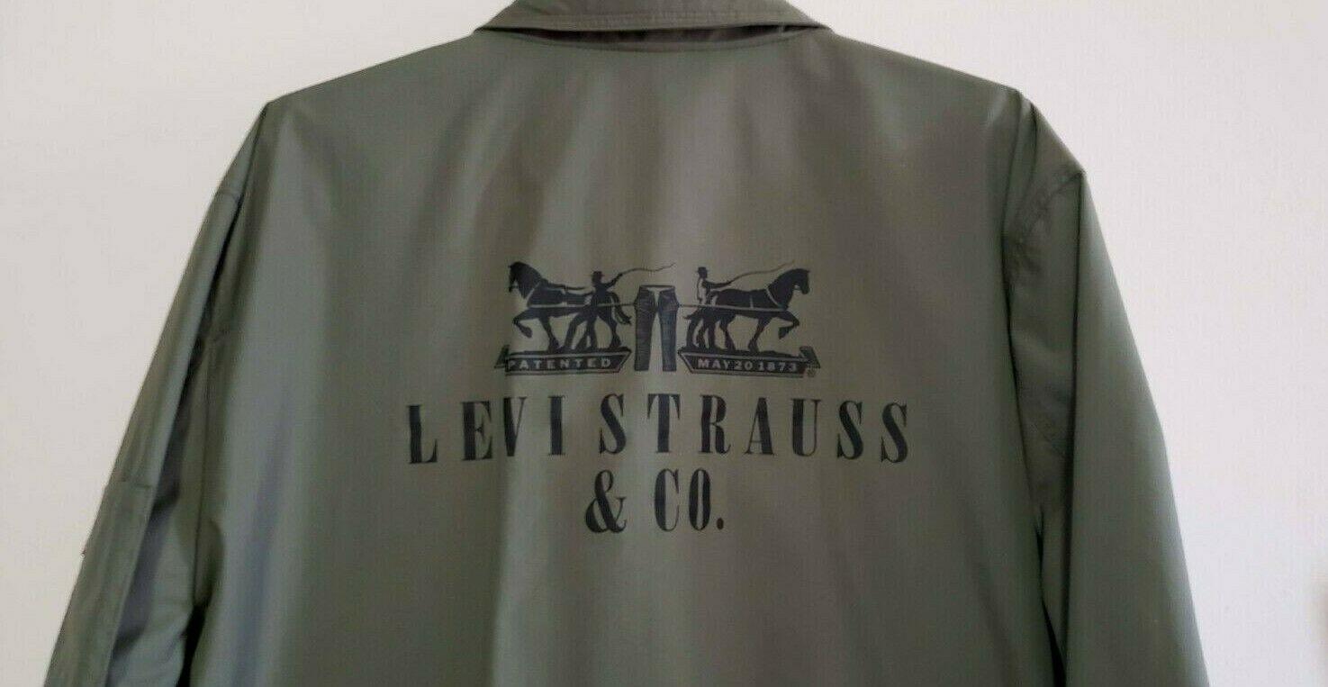 Levi's  Army Green Water Resistant Men's Jacket Five Pockets Size XXL - SVNYFancy