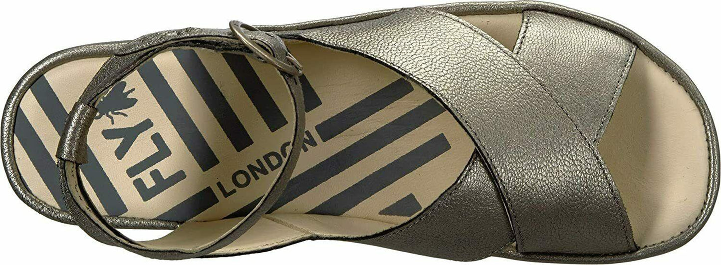 FLY London BITE850FLY Lead Borgogna Leather Sandals Size 40 (US Women's 9-9.5) - SVNYFancy