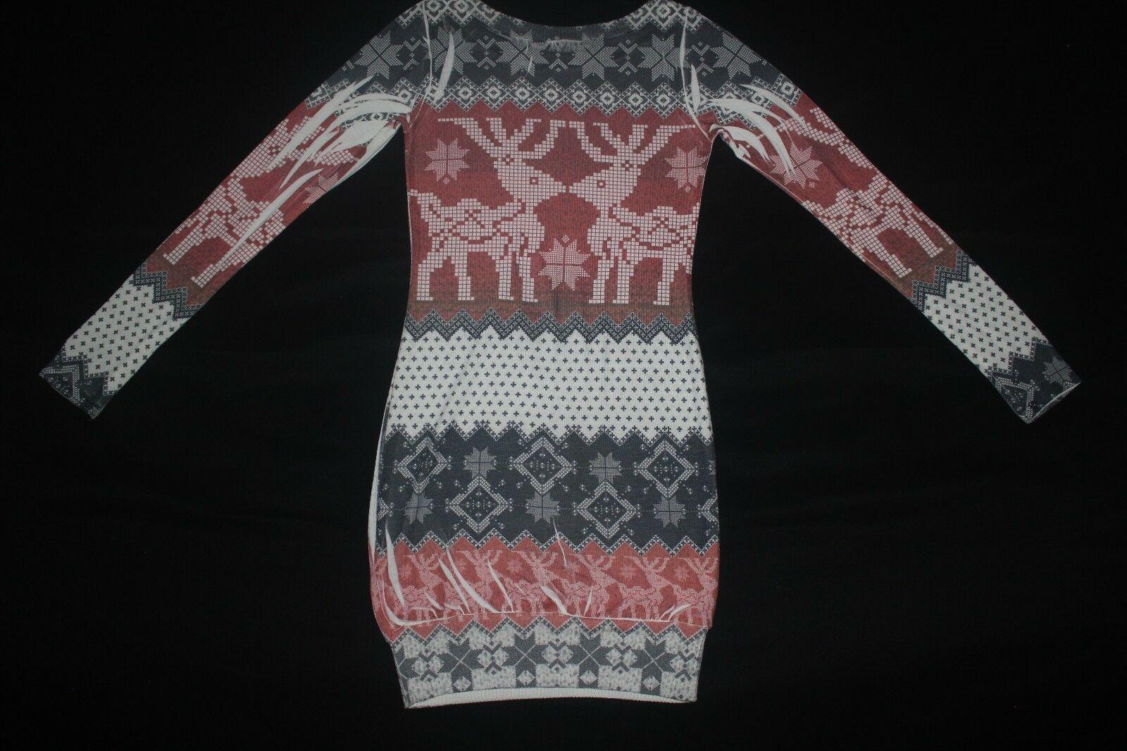 JUJU & B long Sleeve Womens Dress Geometric Print Size S  style D8714 - SVNYFancy