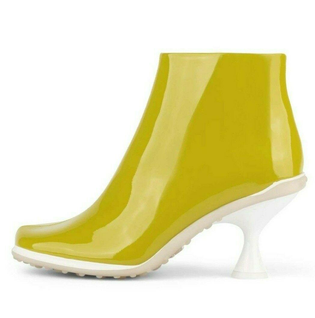 Jeffrey Campbell Light Green Patent Leather Square Toe Ankle Boots  Size US 8.5 - SVNYFancy