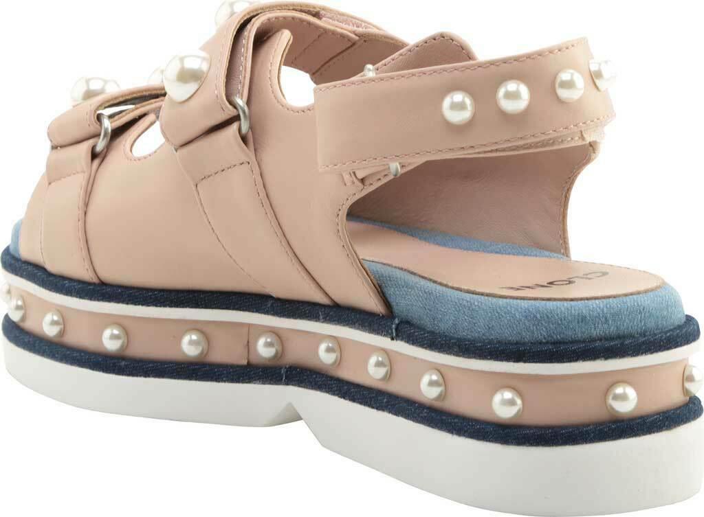 Clone Womens Diamond Nappa Leather Platform Stud Pearl Sandals Size EU 37 - SVNYFancy