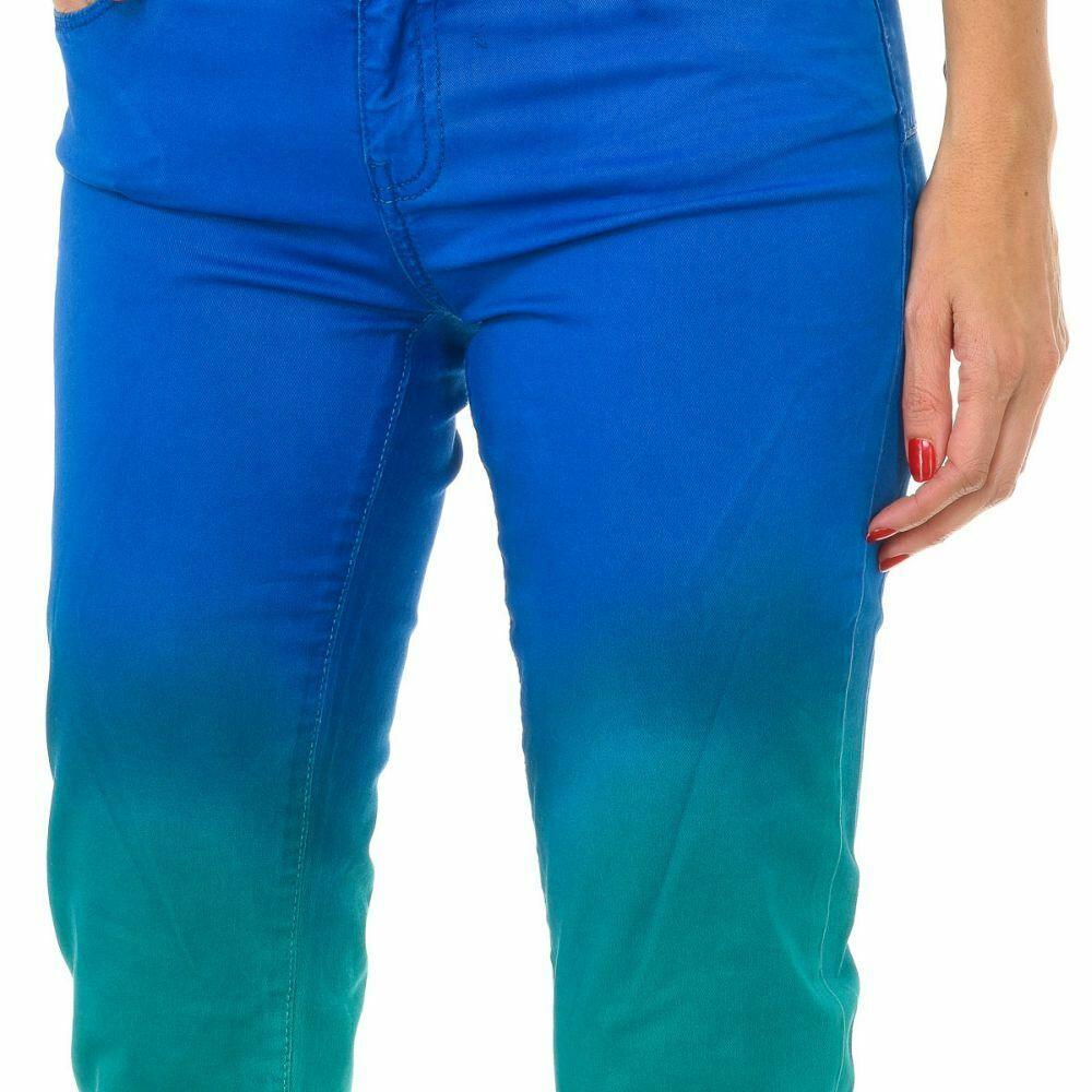 Desigual Exotic Jeans Skinny Jeans Ombre Stretch Slim Blue Green Size US 0 - SVNYFancy