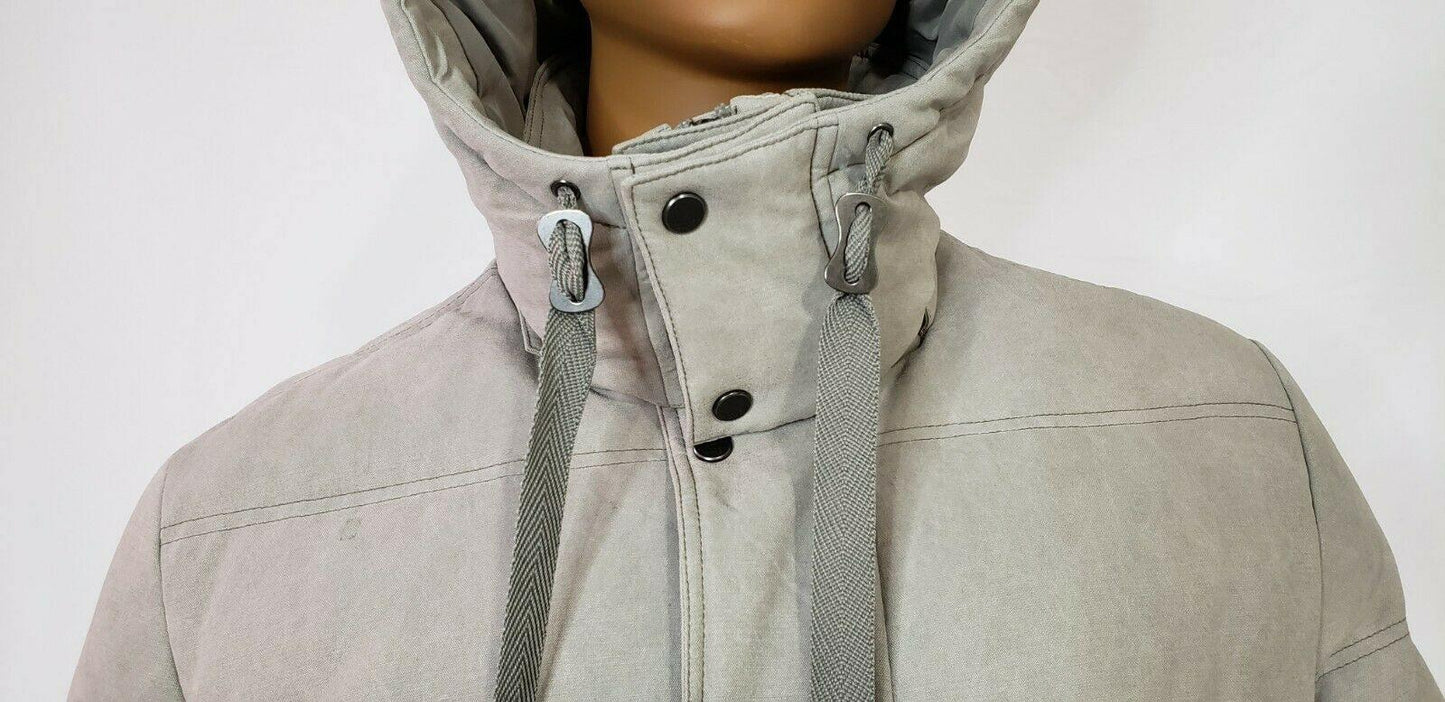 Andrew Marc Men's Stone Washed Cotton Quilted Down Hooded Parka Size Medium - SVNYFancy