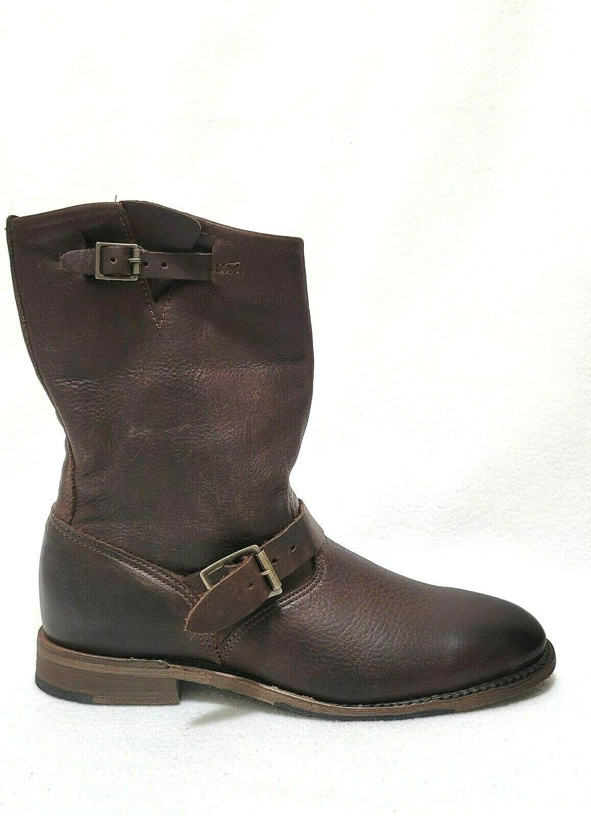 Walk Over Vintage Shoe Co leather Veronica Harness Slouchy Moto Boots Size US 10 - SVNYFancy