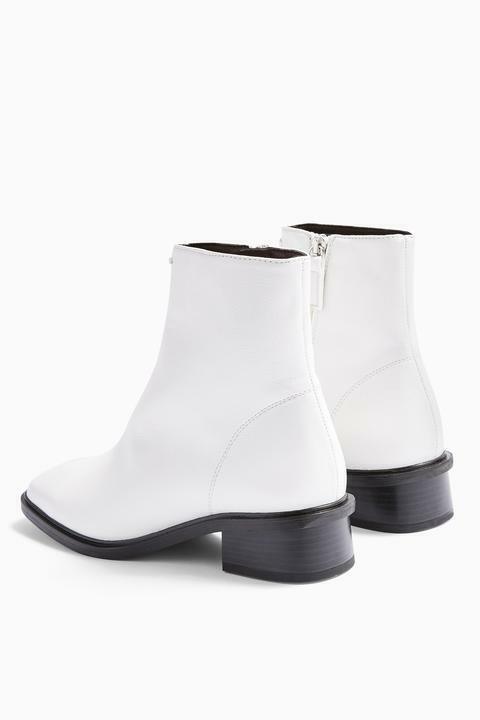 TopShop Womens Considered Valley Vegan Elegant White Ankle Boots EU 37 US 6.5 - SVNYFancy