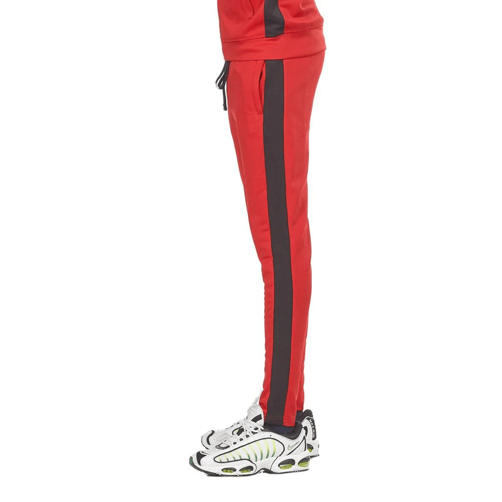 Rebel Minds Red/Black Stripe Mens Track Pants Size S - SVNYFancy