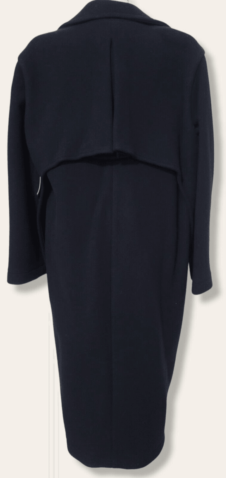 DKNY One Button Front Wool Blend Side Slits Overcoat Dark Navy Size M - SVNYFancy