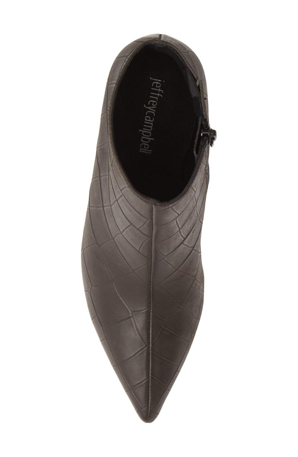 Jeffrey Campbell FINAL Boots Dark Grey Big Croco Size US 6 - SVNYFancy