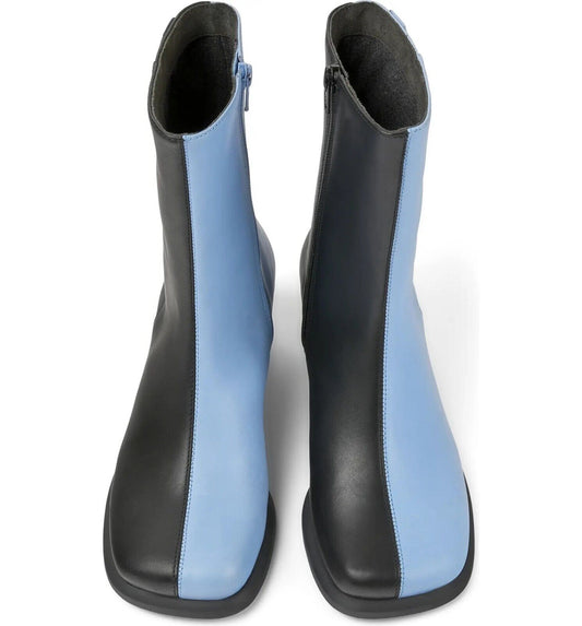CAMPER Twins Two Tone Colorblock Black Blue Leather Boots Size US 9