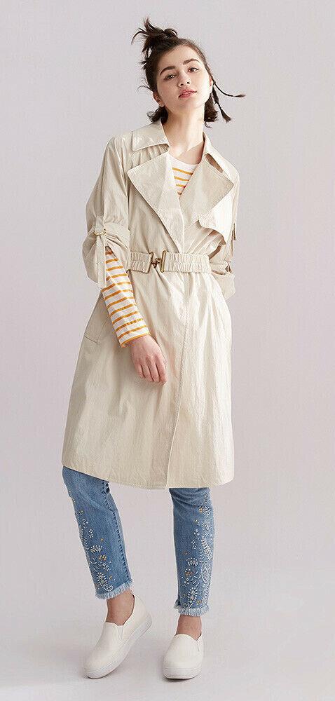 Donna Karan Women Oversize Long Belted Wrap Unlined Trench Coat Size  XS - SVNYFancy