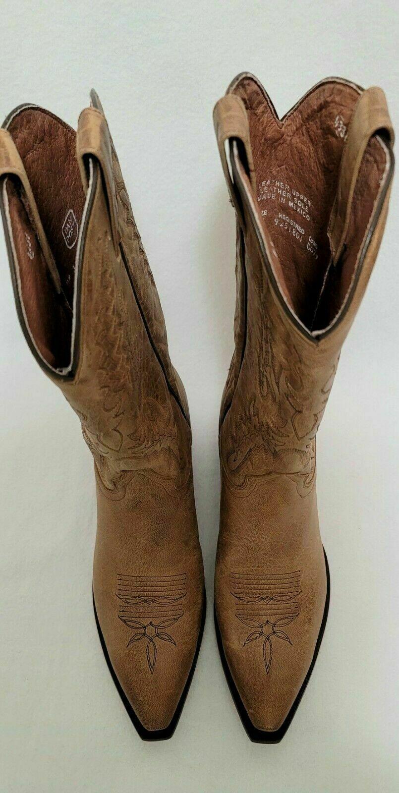 Dan Post Santa Rosa Snip Toe Tan Western Cowboy Boots DP3463 Womens Size 9.5 M - SVNYFancy