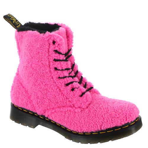 Dr. Martens Faux Fur Boots 1460 Lux Borg Combat Boots Clash Pink Size US 8 - SVNYFancy