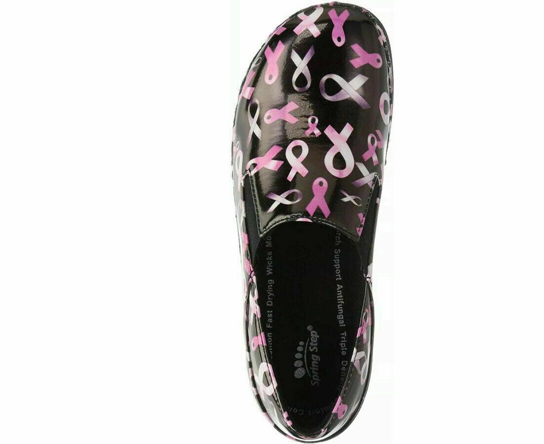 Spring Step  Women's Ferrara Work Shoes Clogs, Non-Slip Black Ribbon, Size 7.5 W - SVNYFancy