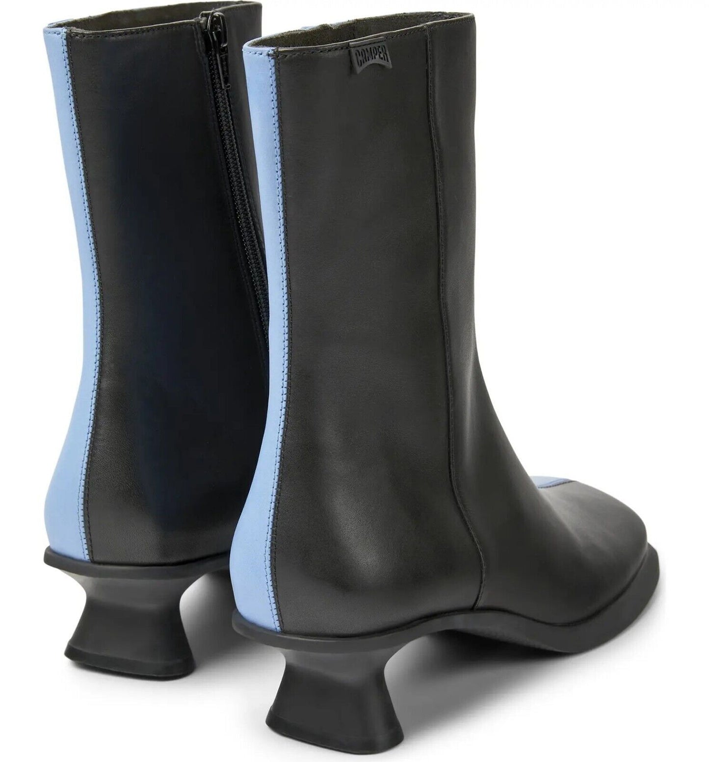 CAMPER Twins Two Tone Colorblock Black Blue Leather Boots Size US 9