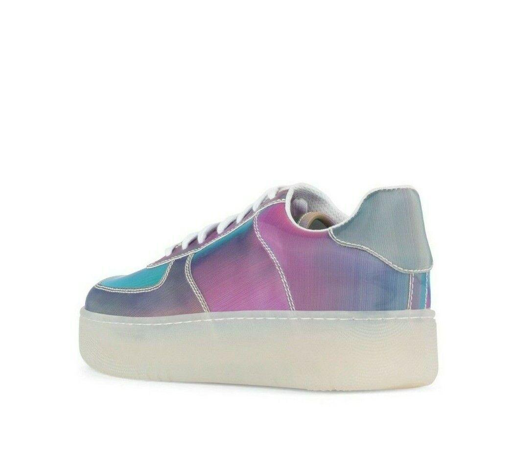 JEFFREY CAMPBELL Court Sneaker Holographic Platforms Sneakers Vegan Collection Size US 7 - SVNYFancy