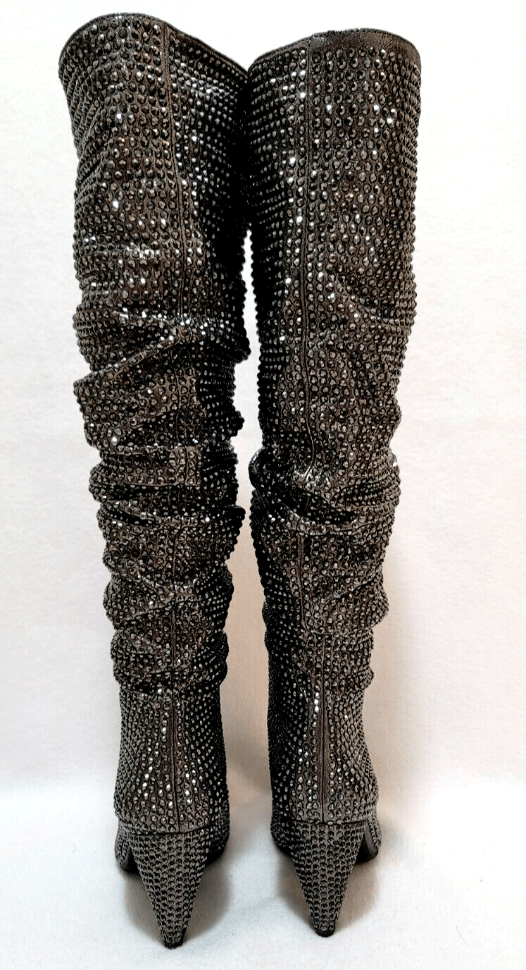 INC International Concepts  Crystal Boots Rhinestone Knee High Boots Size US 7 - SVNYFancy
