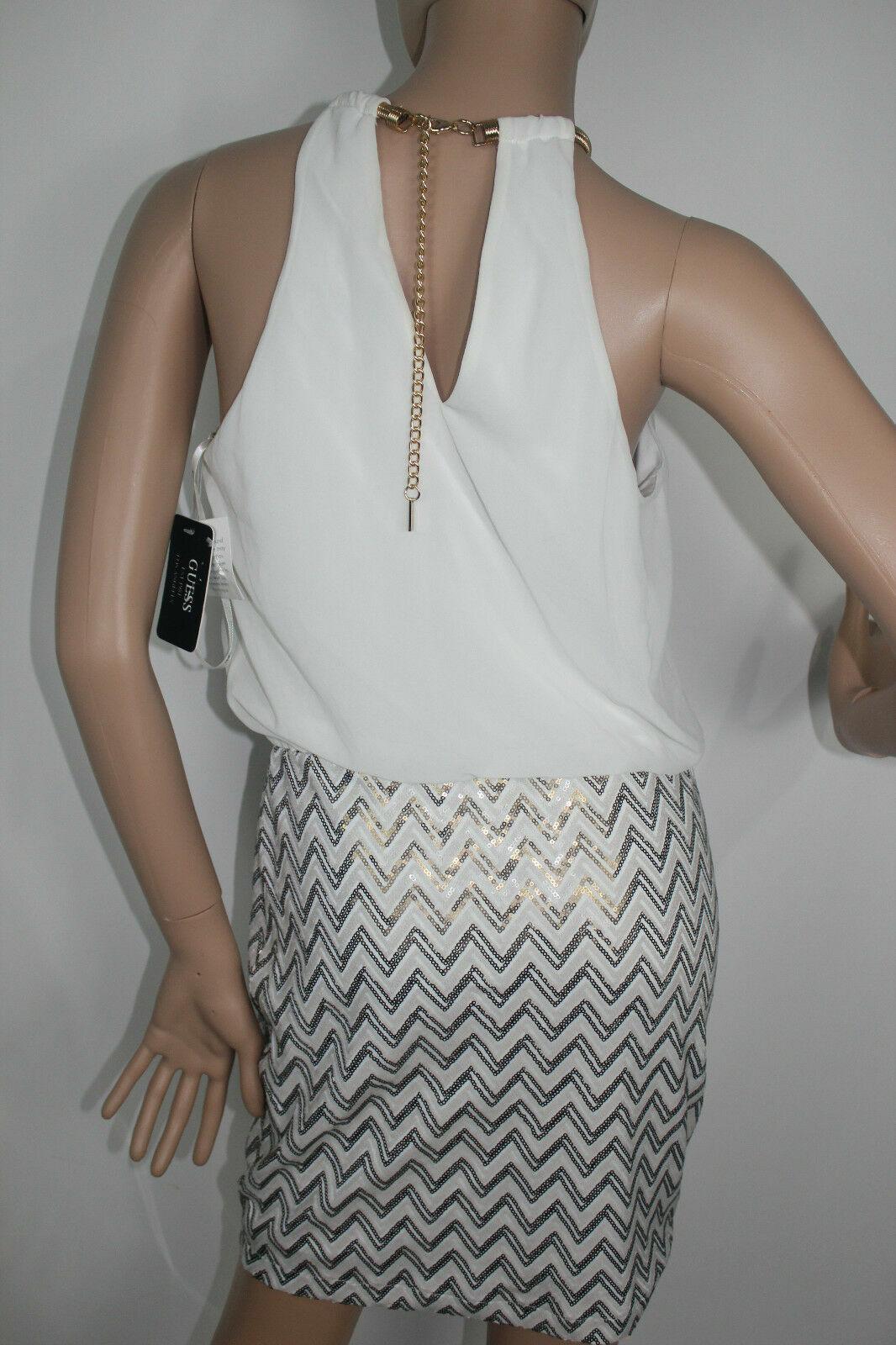 Guess Women's Sequins Chevron Pattern Keyhole Blouson Dress Size 2 - SVNYFancy