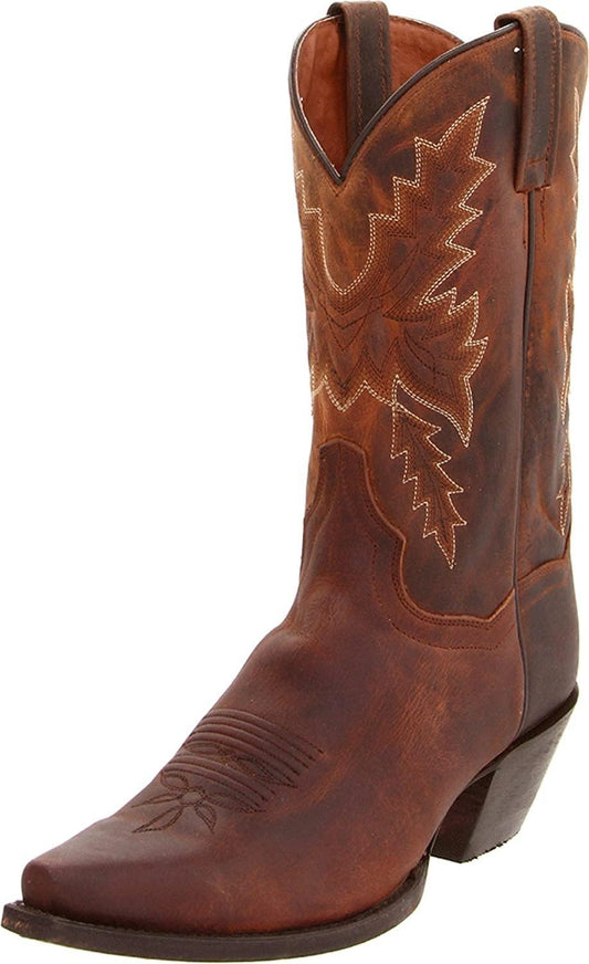 Dan Post Women's Cecilia Western Distressed Leather Cowgirl Brown Boots 9 M US - SVNYFancy